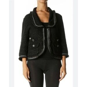 WHITE HOUSE BLACK MARKET  Womens Tweed Blazer 3/4 Sleeve‎ Size S